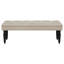 Banc décoratif Rasa, tissu touffeté brun latte, pieds noirs tournés 52 po