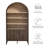 Nolan 74" Tall Arched Storage Display Cabinet Bookshelf-107335480