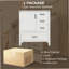 Ensemble de meuble-lavabo blanc 30 po avec lavabo, armoire de rangement avec porte à fermeture en douceur, 3 tiroirs à fermeture en douceur et plateau amovible, structure en bois massif