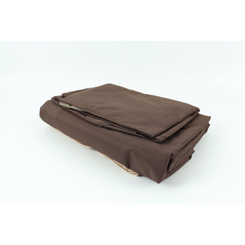 Auvent de remplacement pour abri de jardin d'extérieur 10 x 10 pi - Double niveau, protégé, imperméable, enveloppant, patio brun étagé, eau, entourant