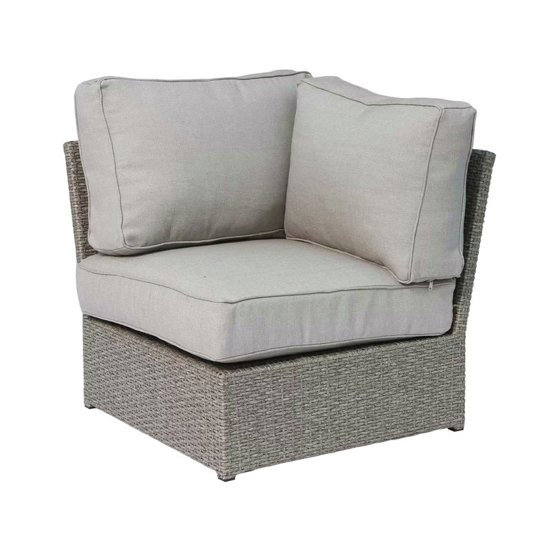 Fully Assembled Corner Wedge Patio Chair With Cushions