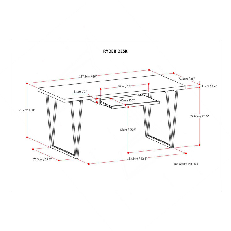 Desk - Natural Aged Brown