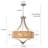 6-Light 19.68" Dimmable Boho Farmhouse Chandelier in Nickel with Hand-Woven Wicker Rattan Shade for Living Room Bedroom-792840678