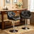 Diljana Swivel Upholstered Adjustable Height Counter Stool with Metal Frame-171838209