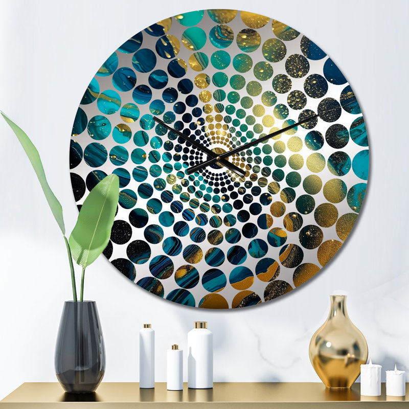 Nakita - Horloge murale peinture abstraite, Petit