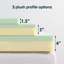 Surmatelas en mousse à mémoire de forme infusée de thé vert Zinus-888216012-861557191