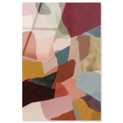 Earthen Contours II Acrylic Print Pink Modern Wall Art by Art Remedy, Ready to Hang, 16 x 24