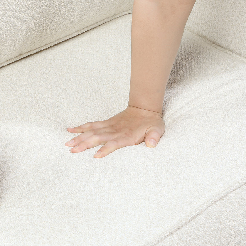 Chaise d'appoint moderne et contemporaine de 28,5 po avec revêtement en chenille Galen, Chenille beige