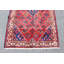 Tapis décoratif en laine rouge noué à la main des années 1990 de conception unique 3 pi 5 po x 5 pi 3 po Briyana