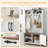 Hall Tree 38"wide With Bench And Shoe Storage