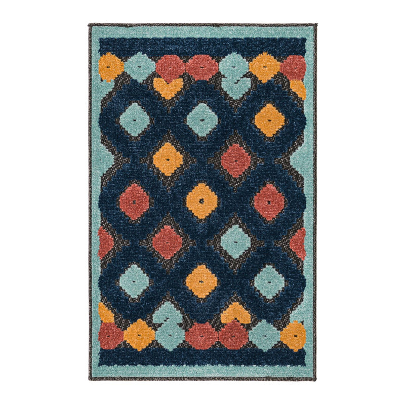 Tapis d'extérieur Haynie gris anthracite, Rectangle 2 pi x 3 pi
