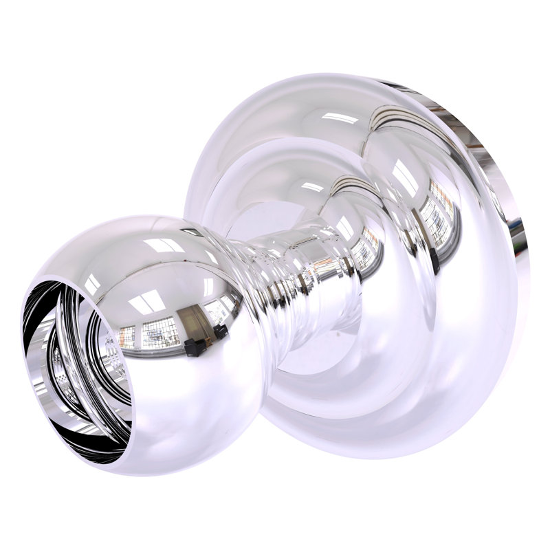 Écusson de rideau de douche leamore, Chrome poli