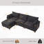 Canapé modulaire en L modulaire avec repose-pieds mobile, canapé rembourré en chenille confortable-434498910