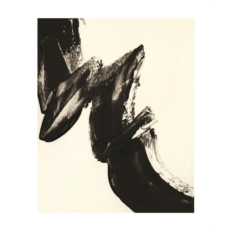 Black Expression II Abstract - Single Picture Frame Print, Bevelled Mirror, 172.72 cm H x 144.78 cm W