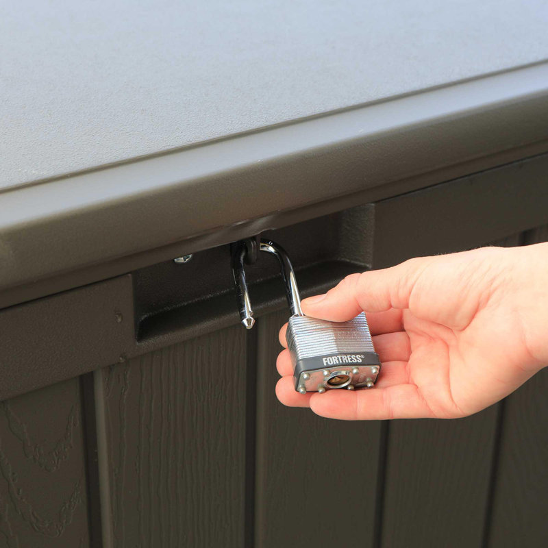 Lifetime 50.3'' W 116 Gallons Water Resistant Metal Lockable Deck Box in Brown