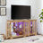 Display Cabinet with Glass Doors,Adjustable Shelves for Collectibles Four Door Design Vintage Showcase for Home or Office-126284473