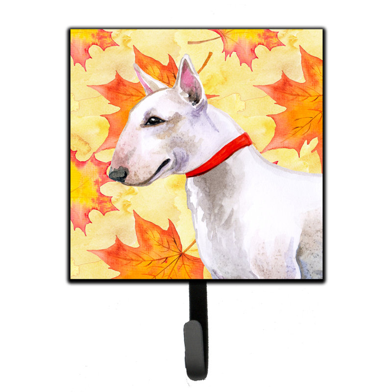Organisateur de clés murales avec crochets clés partagée pei automne Eliane, Brun / saumon / bleu, Bull-terrier