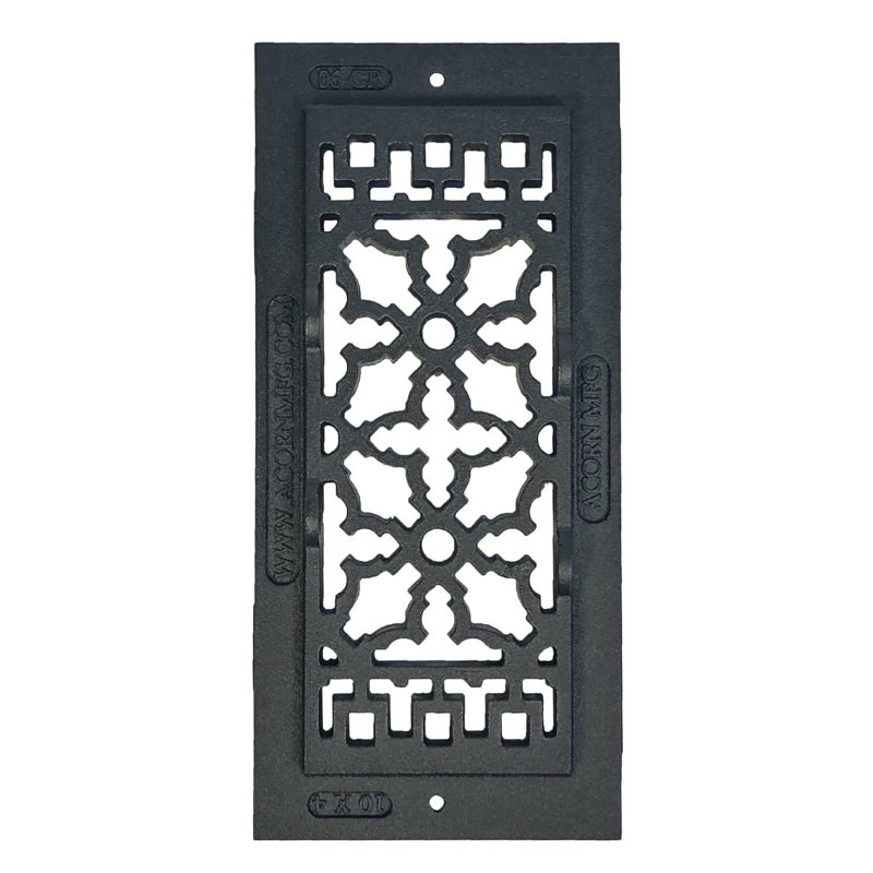 10" x 4" Grille & Louver, Wall opening (with holes and screws)