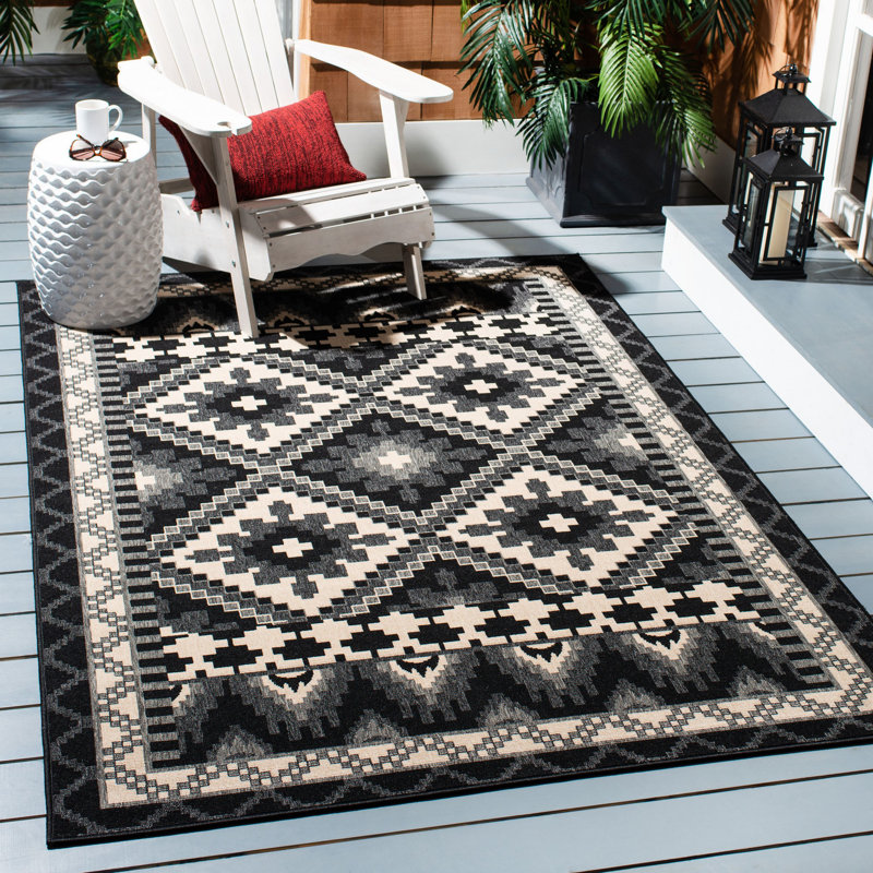 Tapis d'intérieur / extérieur Northpoint Veranda Performance Southwestern, Rectangle 5 pi 3 po x 7 pi 7 po