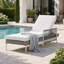 Ensemble de 2 chaises longues d'extérieur réglables en rotin avec coussins PE-211403966-211403965