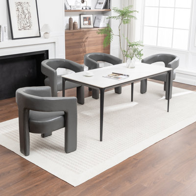 Caleb Upholstered Faux Leather Dining Chairs