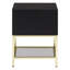 Tanna 46cm W Stainless Steel Bedside Table