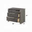 Table de chevet 1Pc 3 tiroirs Table de chevet en bois 1pc