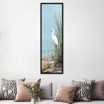 «Island Egret II» par Sally Swatland, reproduction d'art panoramique