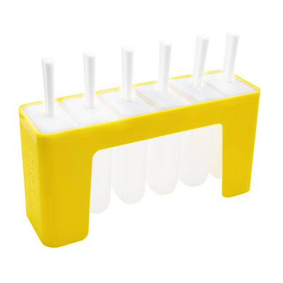 Tovolo Classic Ice Pop Molds Set of 6 with Tray for Homemade Frozen Treats, Sun Ray