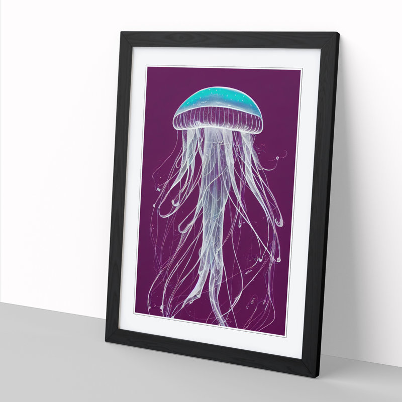 Cashion Jellyfish Vol.6 - Picture Frame Print, 64" H x 46" W, Beige