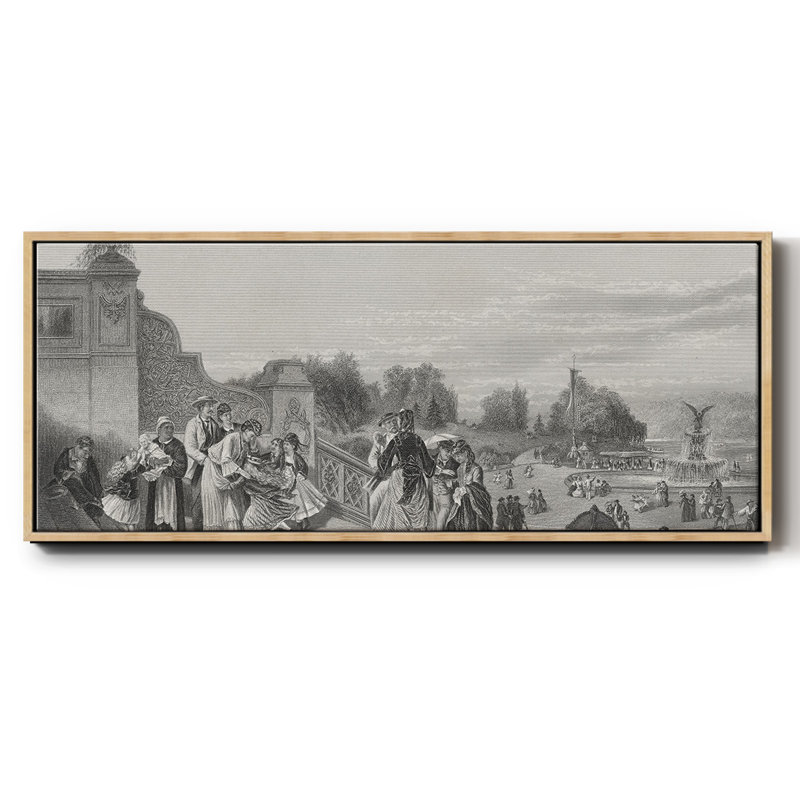 The Terrace, Central Park - toile encadrée, H 20 po x l 50 po
