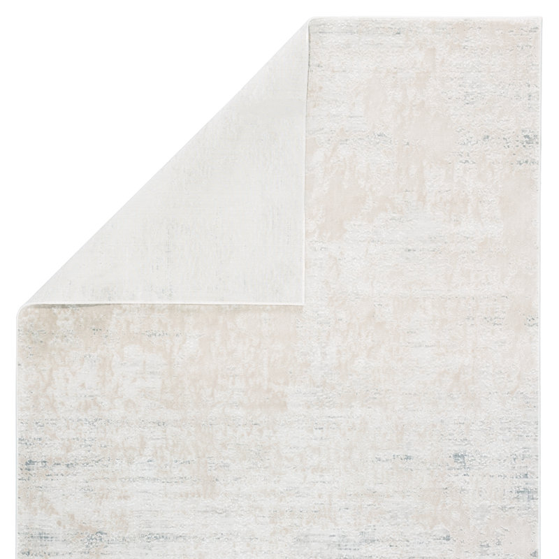 Tapis ivoire à motif abstrait Belgr, Rectangle 2 pi x 3 pi