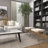 Leather Cowhide Accent Stool with Stainless Steel Base