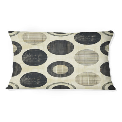 Coussin lombaire rétro Mid-Century crème - Mid-Century