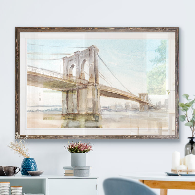 « emblématique aquarelle bridge ii » par paul cezanne-cadre photo, reproduction d’art, H 22 po x l 16 po x P 1 po
