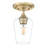 Joliet 5.5 inch Burnished Brass 1 Light Flush Mount