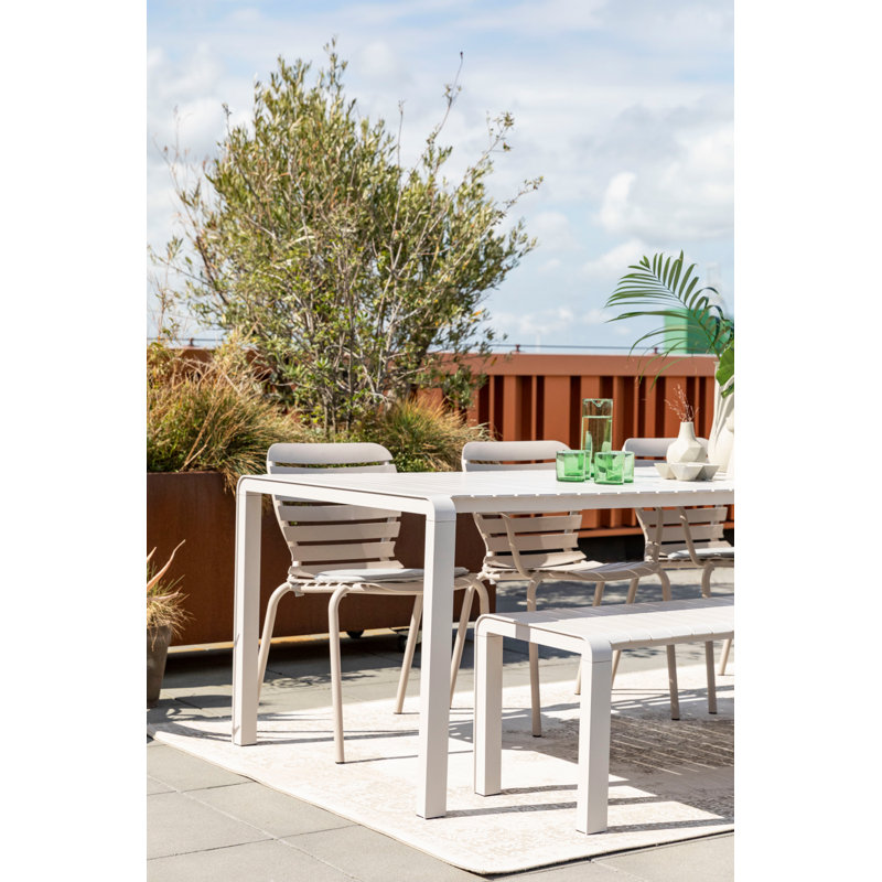 Vondel Outdoor Dining Bench, Green