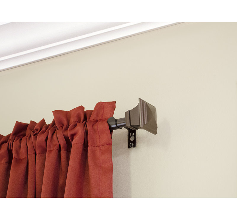 Lumino Murray Single Rod Set, 5/8" Diameter, 0.625" H x 48" W x 0.625" D, Medium Bronze