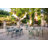 Luxembourg Rectangular Metal Outdoor Dining Table With Umbrella Hole , in. W in. D-86001428-86802631