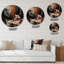 Mono orange chalet en hiver V - Art mural en bois paysage - bois de pin naturel-87049405
