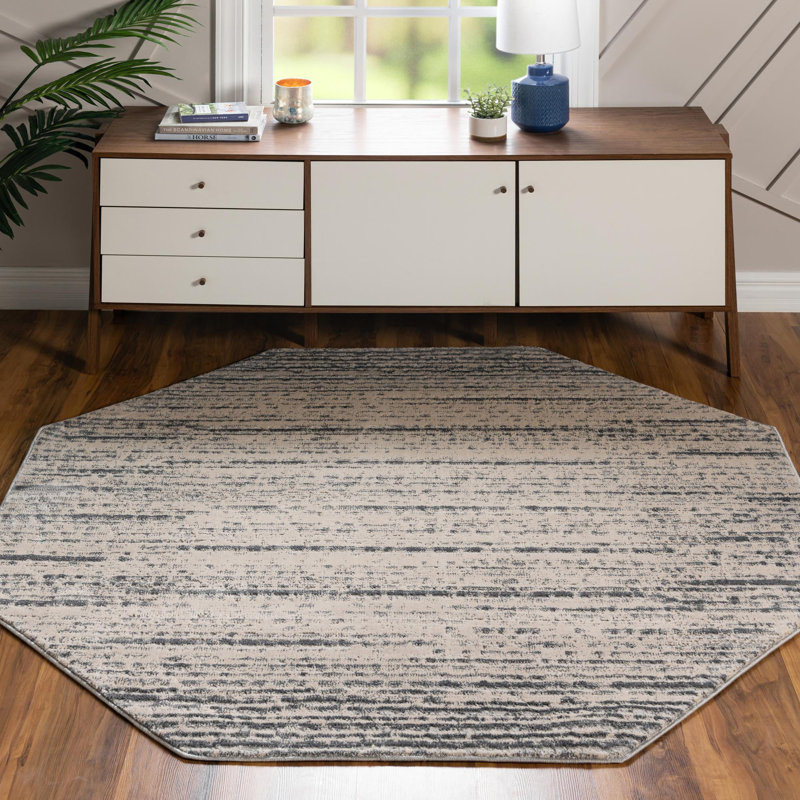 Abstract Indoor Rug, Octagon 6' x 6'