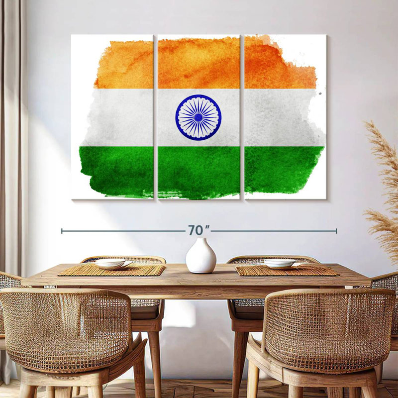 Borges India Flag, 14" H x 23" W