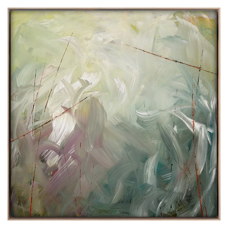 Morning Bird Print by Frenz, Lesley, 42" H x 42" W, Maple Framed
