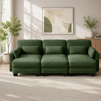 Modular Sectional Sofa with Channel Tufting