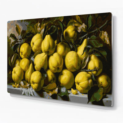 Fruit, coing brun, art mural en métal