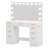 43" Glass Top Makeup Vanity With Mirror and Outlet, Makeup Table with 3-Color Mode Smart RGB Ambient Adjustable Colorful Lighting, And 9 Drawers-1178226808