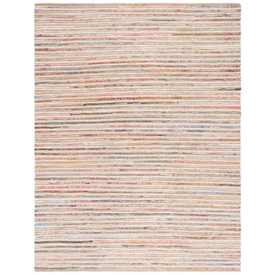 Tapis rayé en jute / toile / coton Karletta