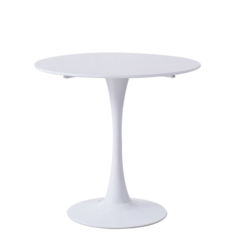 David Pedestal Dining Table, 75cmH x 80cmL x 80cmW, White