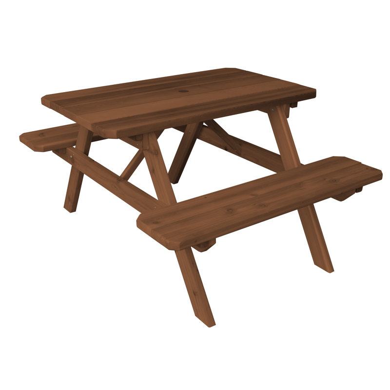 Table de pique-nique rectangulaire, Teinte champignon, 44 po x 60 po x 30 po