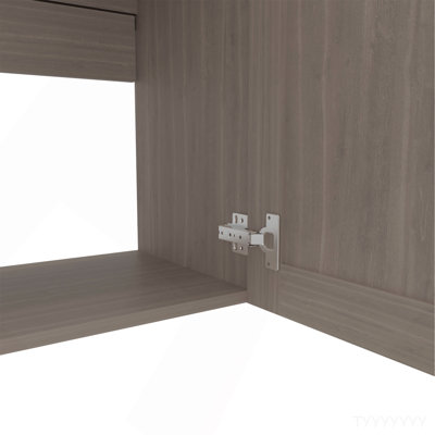 Wall Cabinet, 2 Doors, White Oak